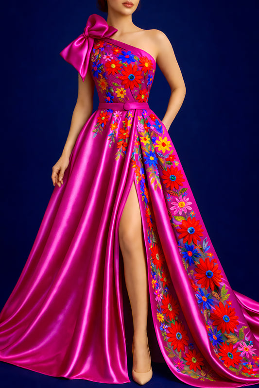 Vestido Largo Bordado 566
