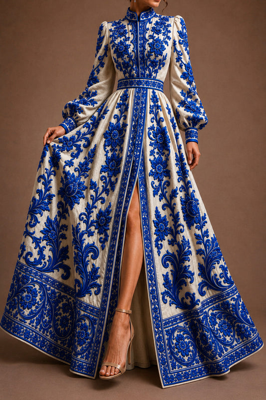 Vestido Largo Bordado 590