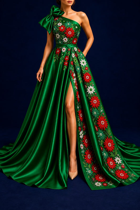 Vestido Largo Bordado 609