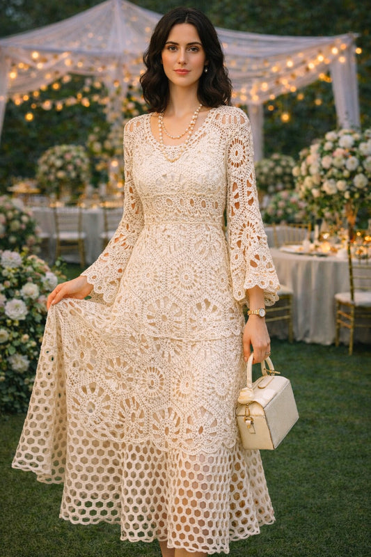 Vestido Largo Bordado 561