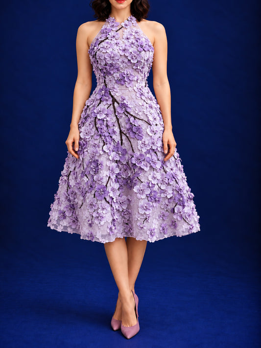 Vestido Corto Bordado 608