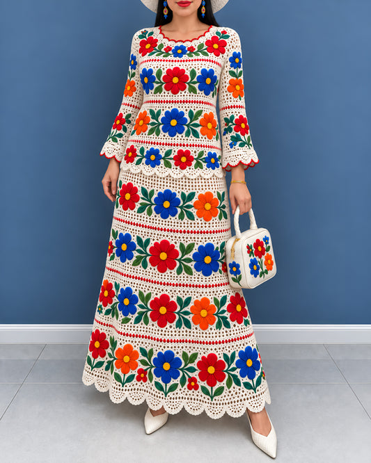 Vestido Largo Bordado 620