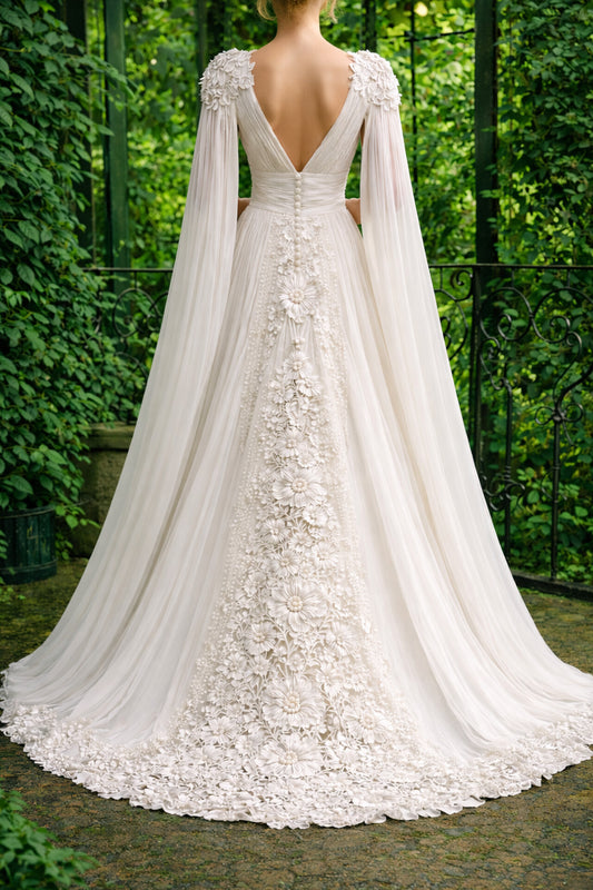 Vestido Largo Bordado 554