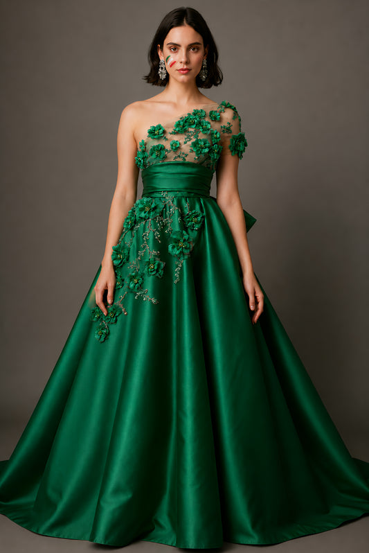Vestido Largo Bordado 600
