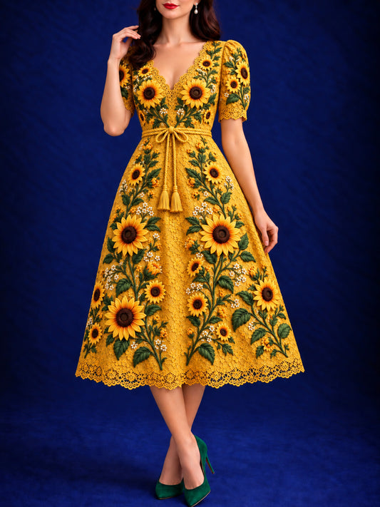 Vestido Corto Bordado 603