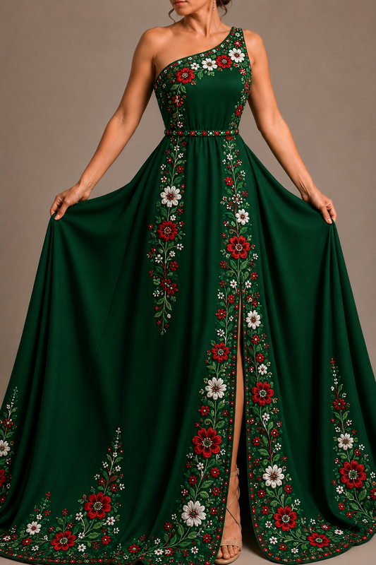 Vestido Largo Bordado 599