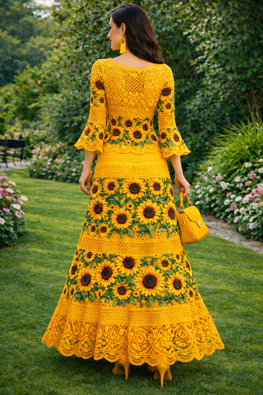 Vestido Largo Bordado 576