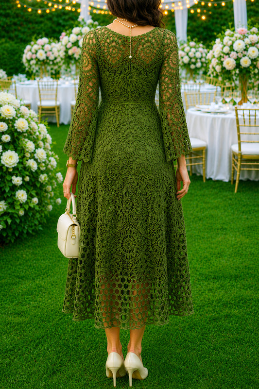 Vestido Largo Bordado 562