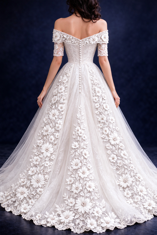 Vestido Largo Bordado 564